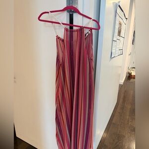 C&C California Pink Striped Knit beach pool coverup small Coachella